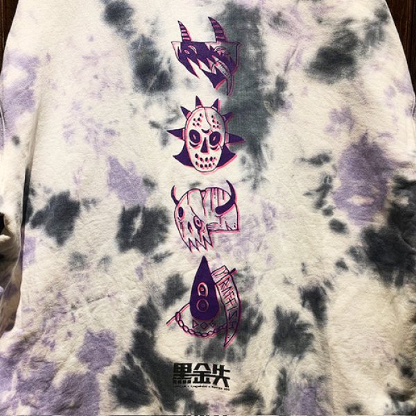 画像3: {JUNK LAW×KYOGU×RAFFISH DOG} "黒鉄" TIE DYE SWEAT (3)