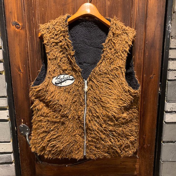 画像1: {POP EYES} "PPE KEEP OUT" FUR VEST (1)