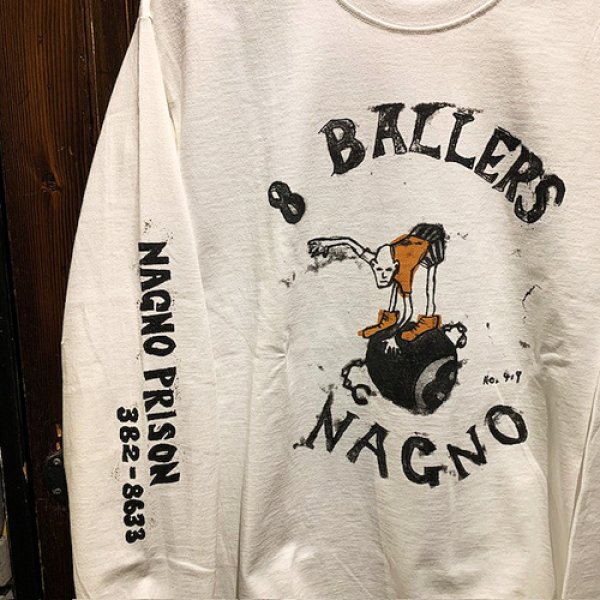 画像2: {POP EYES} PRISON ART "8 BALLERS" TEE LS (2)