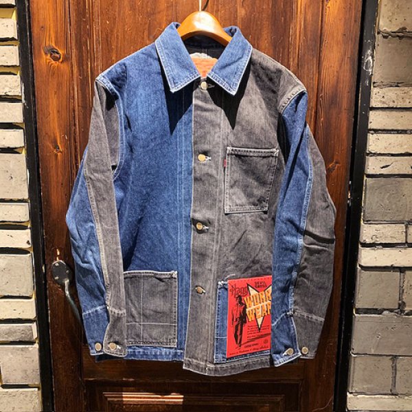 画像1: 【HANG】B.S.H.C.I. PRISON CRAZY DENIM JACKET "BSHCI" (1)