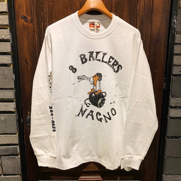 画像1: {POP EYES} PRISON ART "8 BALLERS" TEE LS (1)