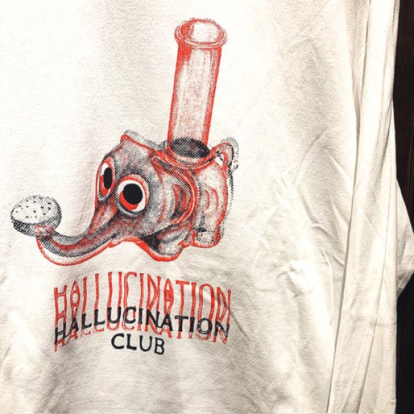 画像2: {Satoshi Ito} "ゾウさんボング" L/S T-SHIRTS (WHITE) (2)