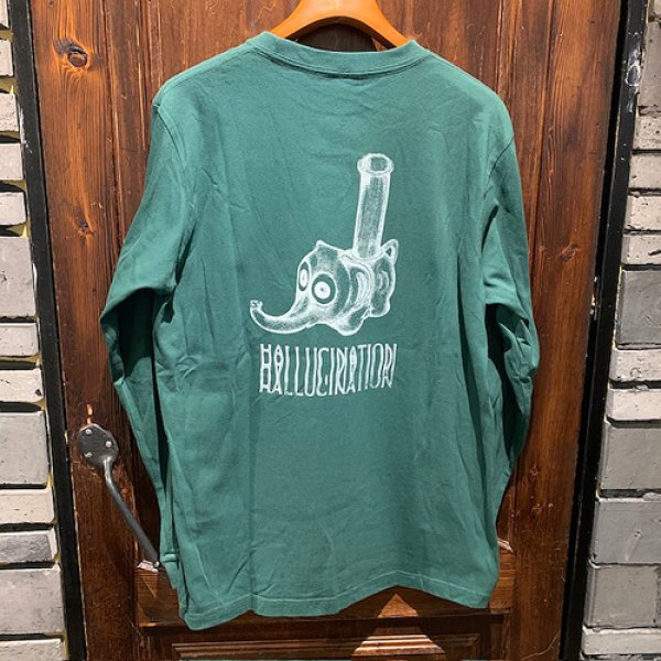 画像2: {Satoshi Ito} "ゾウさんボング" L/S T-SHIRTS (GREEN) (2)