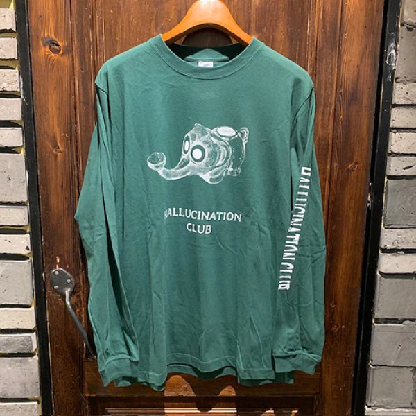画像1: {Satoshi Ito} "ゾウさんボング" L/S T-SHIRTS (GREEN) (1)