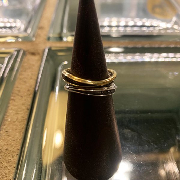 画像1: {FLYOVER} 細目 Free size ring (1)