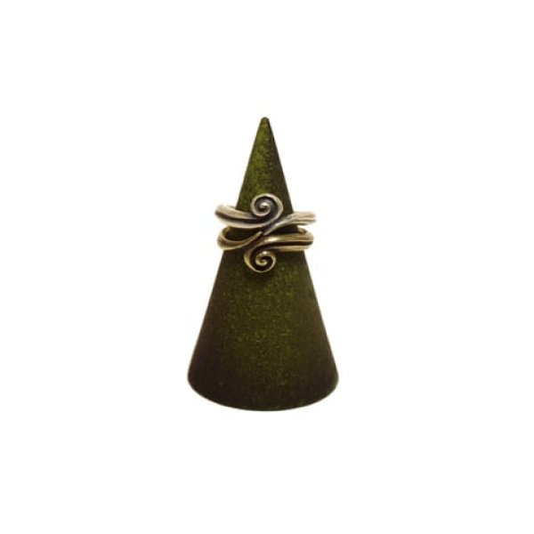 画像7: {FLYOVER} Creation W-Ring Free size ring (7)