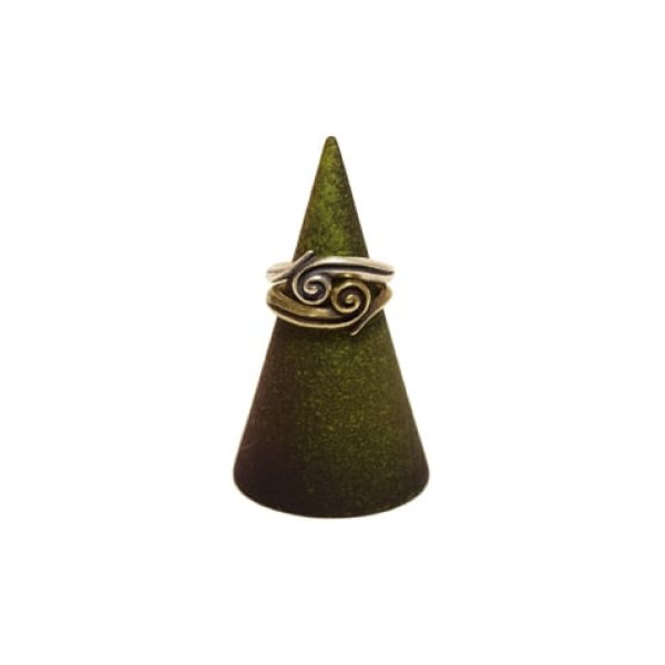 画像6: {FLYOVER} Creation W-Ring Free size ring (6)
