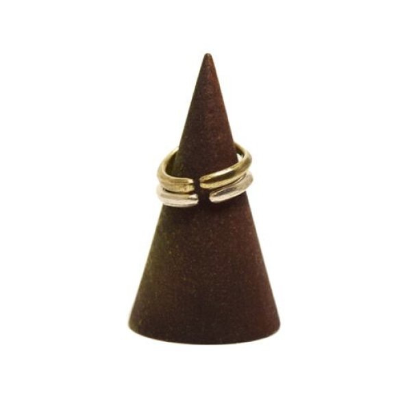 画像8: {FLYOVER} Creation W-Ring Free size ring (8)