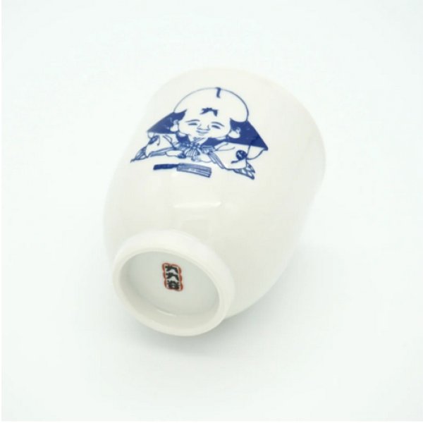 画像3: {九九谷} 九谷ノ豆福助　湯呑み (3)