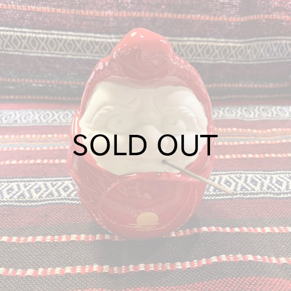 画像1: {九九谷} ツッパリダルマ　お香立て (1)