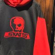 画像3: {SKULL SKATES} 2TONE LOGO HOOD SWEAT / BLACK×RED (3)