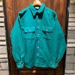 画像1: {SHUNSUKE}  used nel shirts(GREEN) (1)