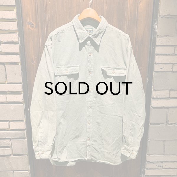 画像1: {SHUNSUKE}  used nel shirts(S.GREEN) (1)