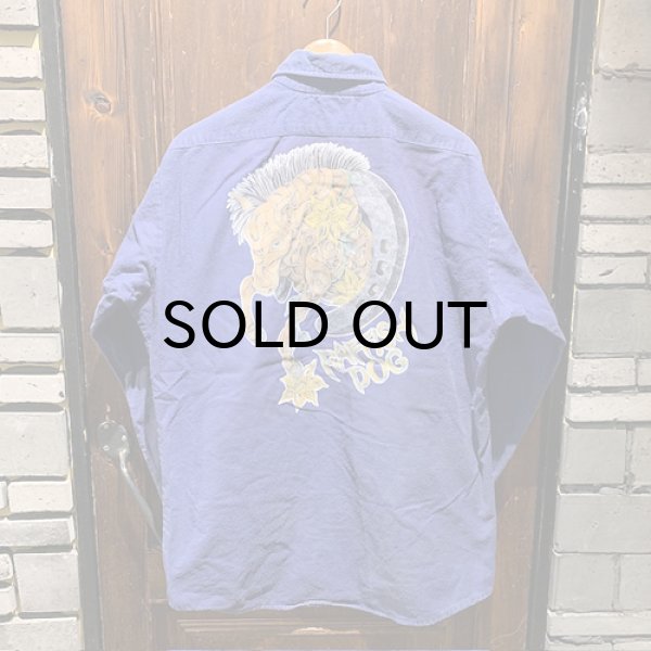 画像2: {SHUNSUKE}  used nel shirts(BLUE) (2)