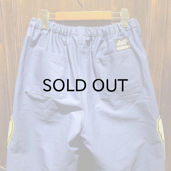 画像4: {NO MAD NUMSKULL} ORIGINAL PATTERN LONG PANTS / "FELT PATCH BONE" / BLUE (4)