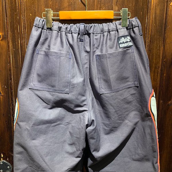 画像4: {NO MAD NUMSKULL} ORIGINAL PATTERN LONG PANTS / "FELT PATCH BONE" / GRAY (4)