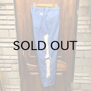 画像: {NO MAD NUMSKULL} ORIGINAL PATTERN LONG PANTS / "FELT PATCH BONE" / BLUE