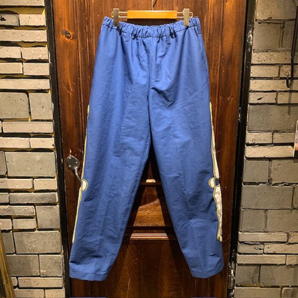 画像3: {NO MAD NUMSKULL} ORIGINAL PATTERN LONG PANTS / "FELT PATCH BONE" / BLUE (3)