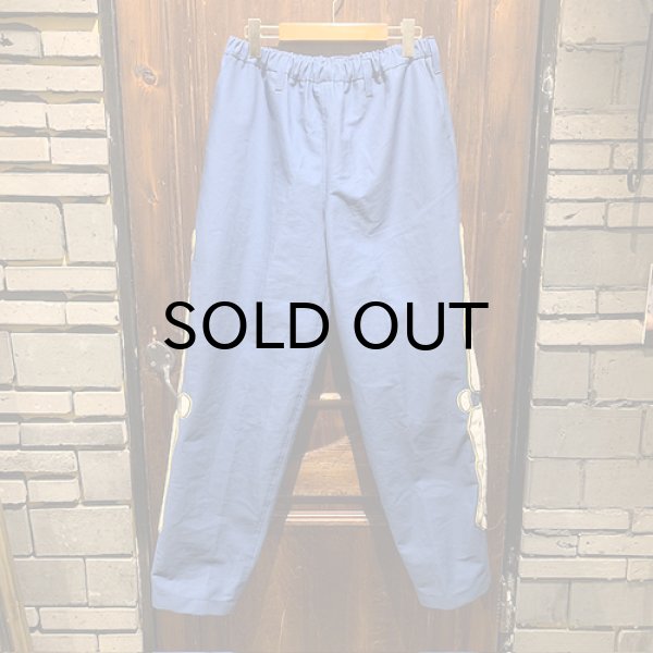 画像3: {NO MAD NUMSKULL} ORIGINAL PATTERN LONG PANTS / "FELT PATCH BONE" / BLUE (3)