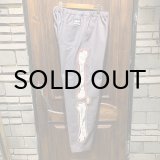 画像: {NO MAD NUMSKULL} ORIGINAL PATTERN LONG PANTS / "FELT PATCH BONE" / GRAY