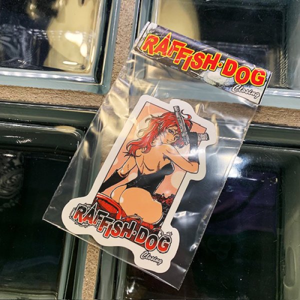 画像2: {RAFFISH DOG × 尾崎ずっく} BW STICKER (2)