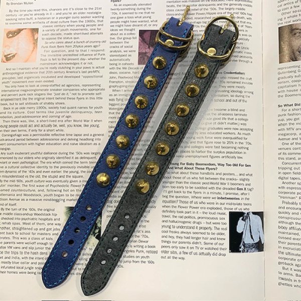 画像1: {Quzuri} STUDS WLISTBAND(Gold) (1)