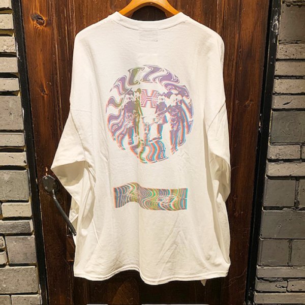 画像2: {NO MAD NUMSKULL} "FLASH BACK" MULTI L/S T-Shirts (WHITE) (2)
