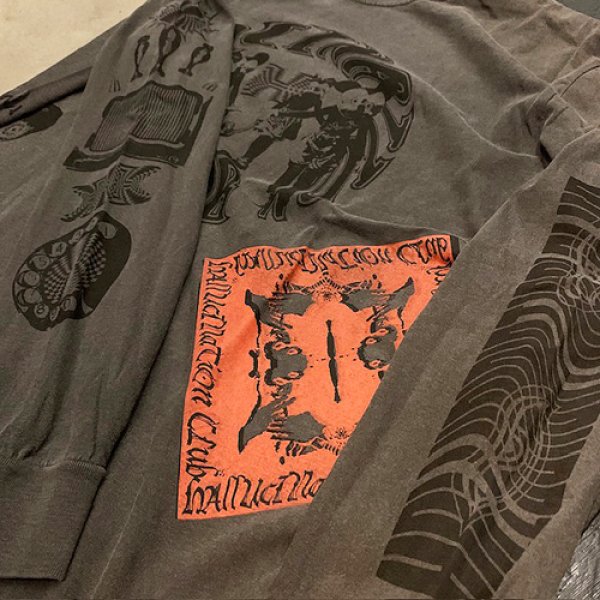 画像3: {NO MAD NUMSKULL} "HALLUCINATION CLUB" L/S T-SHIRTS (SUMI) (3)