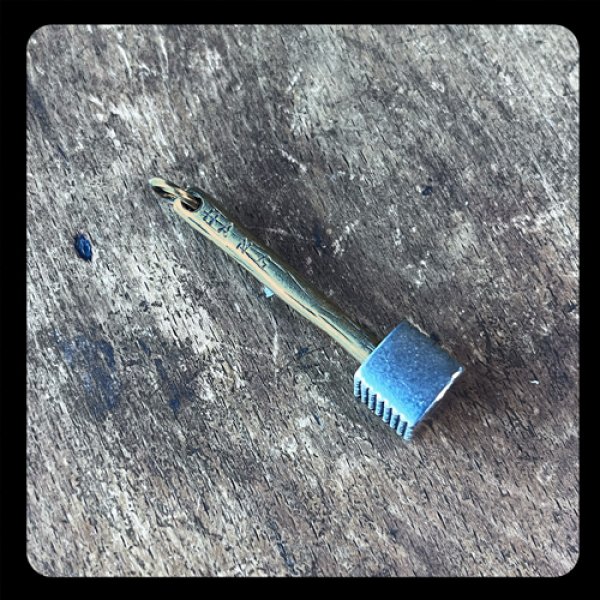 画像2: {HANG} KITCHIN TOOL PENDANT HEAD “MEAT HAMMER” / German Silver×Brass (2)