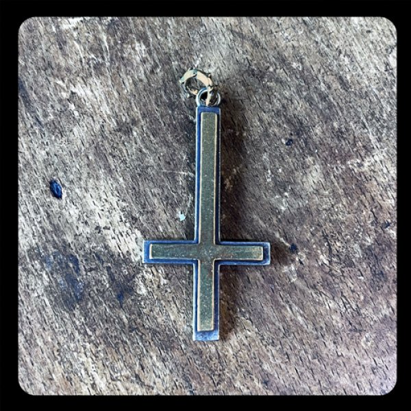 画像1: {HANG} CHARLIE REVERSE CROSS PENDANT HEAD / German Silver×Brass (1)