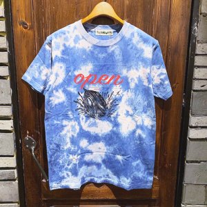 画像: {FLYOVER} 藍染 OPEN魚 short sleeve Tee