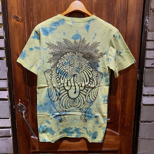 画像1: {FLYOVER} 藍染 JAMBO short sleeve Tee (1)