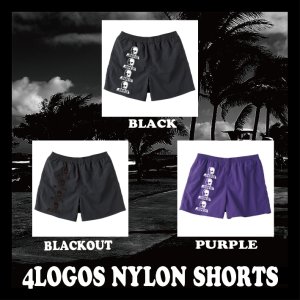 画像: {SKULL SKATES} SKULL 4 LOGO NYLON SHORTS