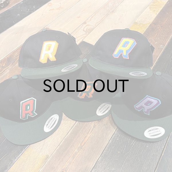 画像1: {RAFFISH DOG} "R" 2TONE CAP (Black/Green) (1)