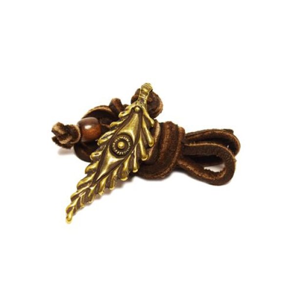 画像3: {FLYOVER} Leaf eye Pendant top ＜Brass＞ (3)