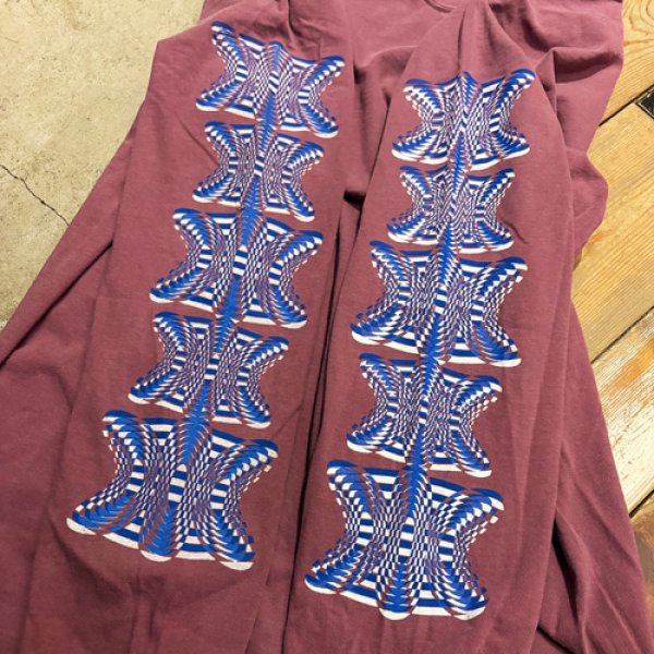 画像2: {NO MAD NUMSKULL} "Geometry" L/S T-SHIRTS (Berry) (2)